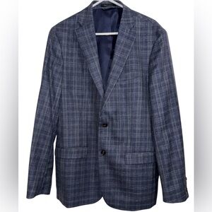 Lauren Ralph Lauren Size 42L Men’s Classic Fit Navy Blue Plaid Blazer Jacket